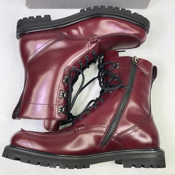 AQUATALIA Ira Calf Lace Up Leather Oxblood Boots main image 6